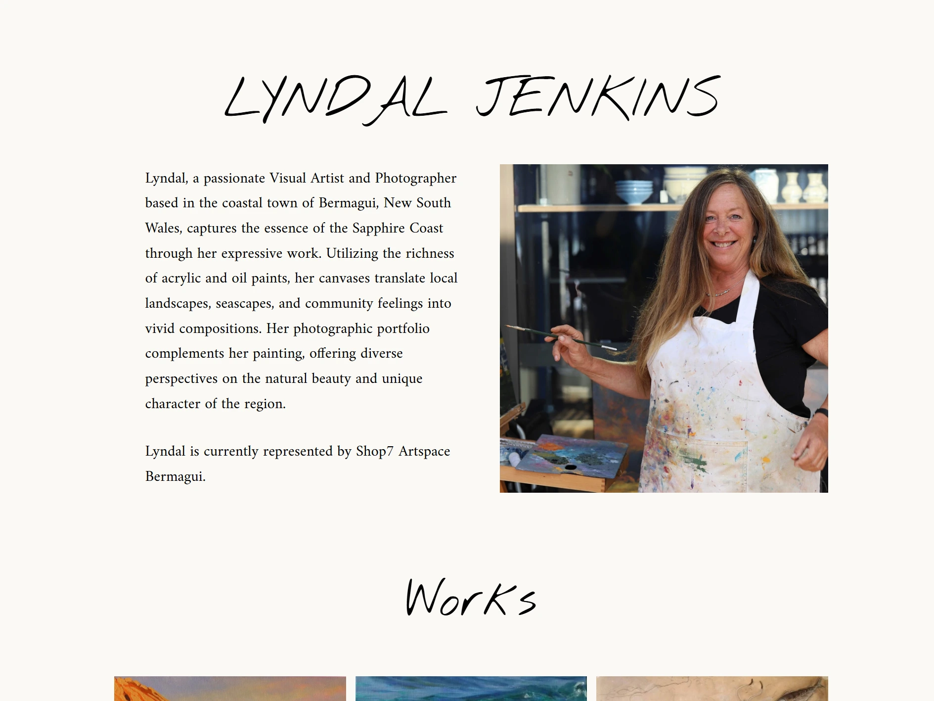 Lyndal Jenkins visual artist website project preview