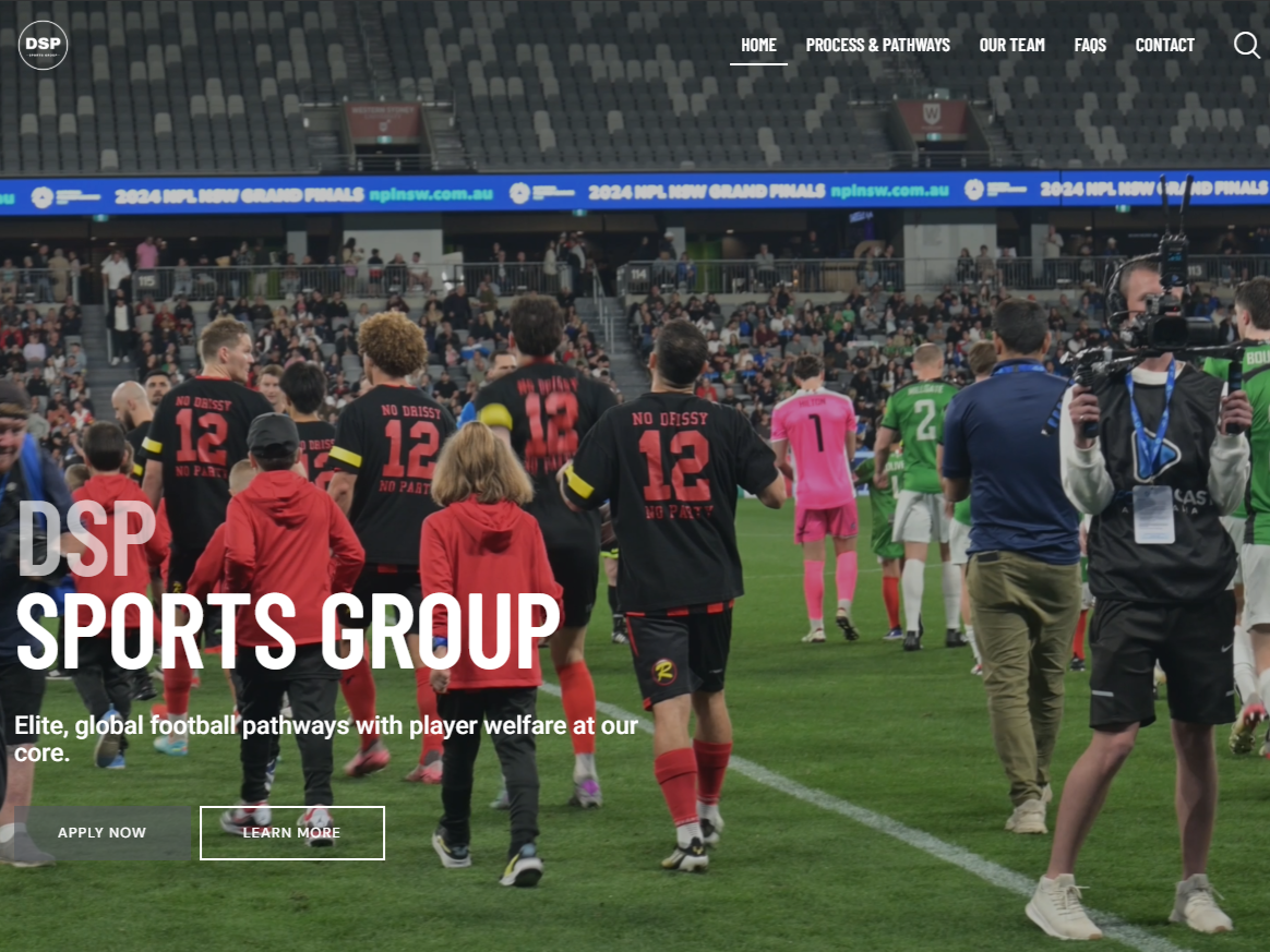 DSP Sports Group business website redesign